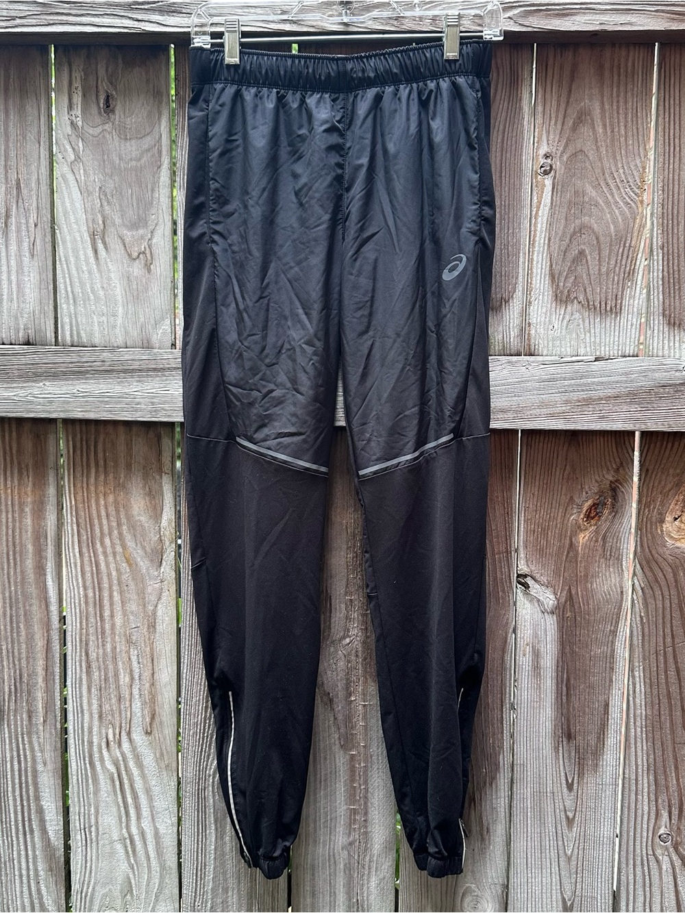 ASICS Black Men's Jogger Track Pants with Reflective Logo
